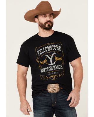 Changes Men's Yellowstone For The Brand Label Graphic Short Sleeve T-Shirt