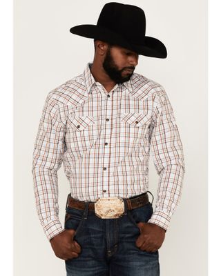 Cody James Men's Fortune Plaid Print Long Sleeve Snap Western Shirt