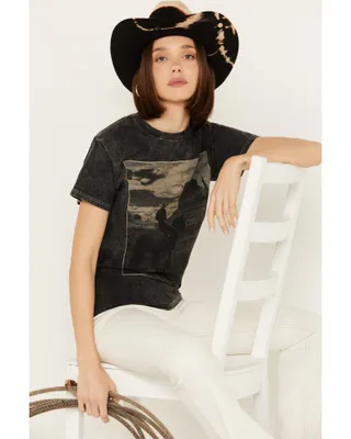 Youth Revolt Women's Cowboy Photography Short Sleeve Graphic Tee