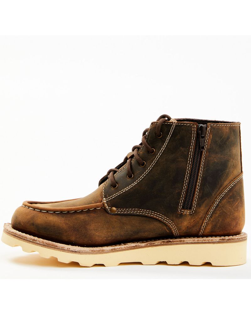 Cody James Boys' Lace-Up Work Boots - Moc Toe