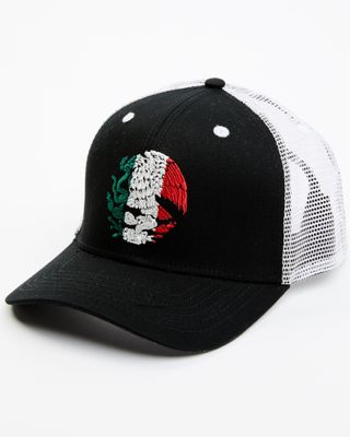 Cody James Men's Embroidered Mexican Flag Eagle Mesh Back Ball Cap