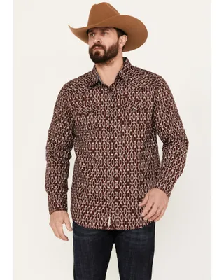 Moonshine Spirit Men's Gypsy Print Long Sleeve Western Snap Shirt