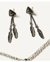 Shyanne Women's Enchanted Forest Diamond Chain Necklace & Earrings Set