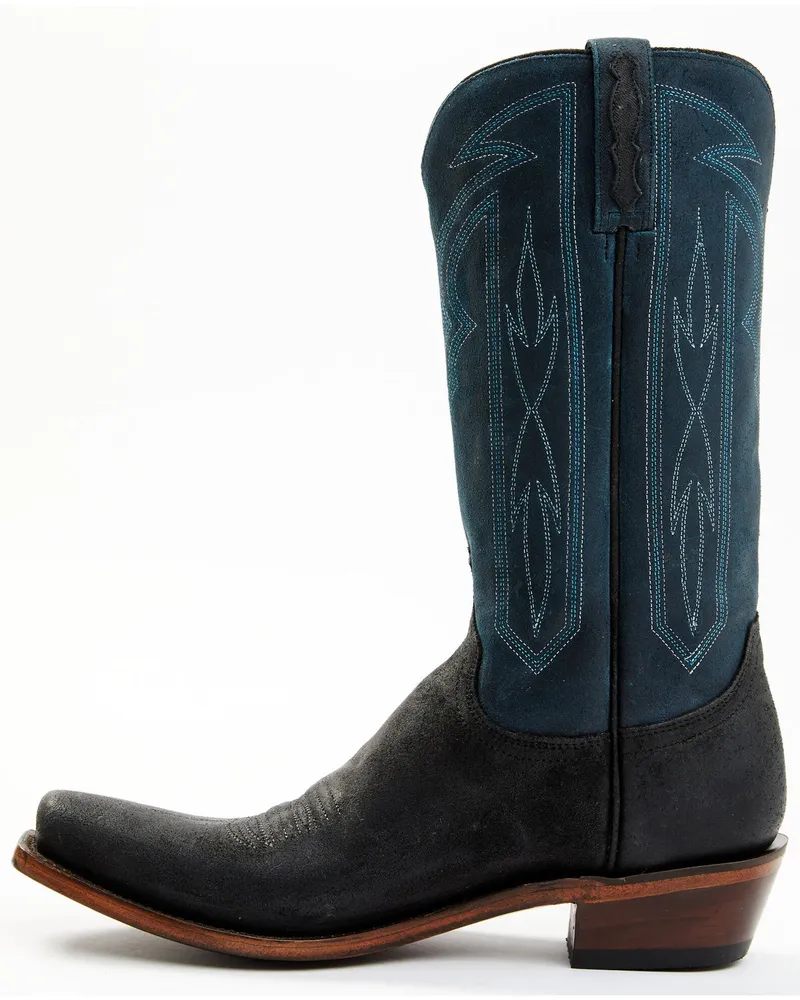 Lucchese Men's Two-Tone Roughout Western Boots - Square Toe