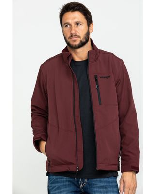 Wrangler Men's Burgundy Trail Fleece Lined Zip Front Jacket