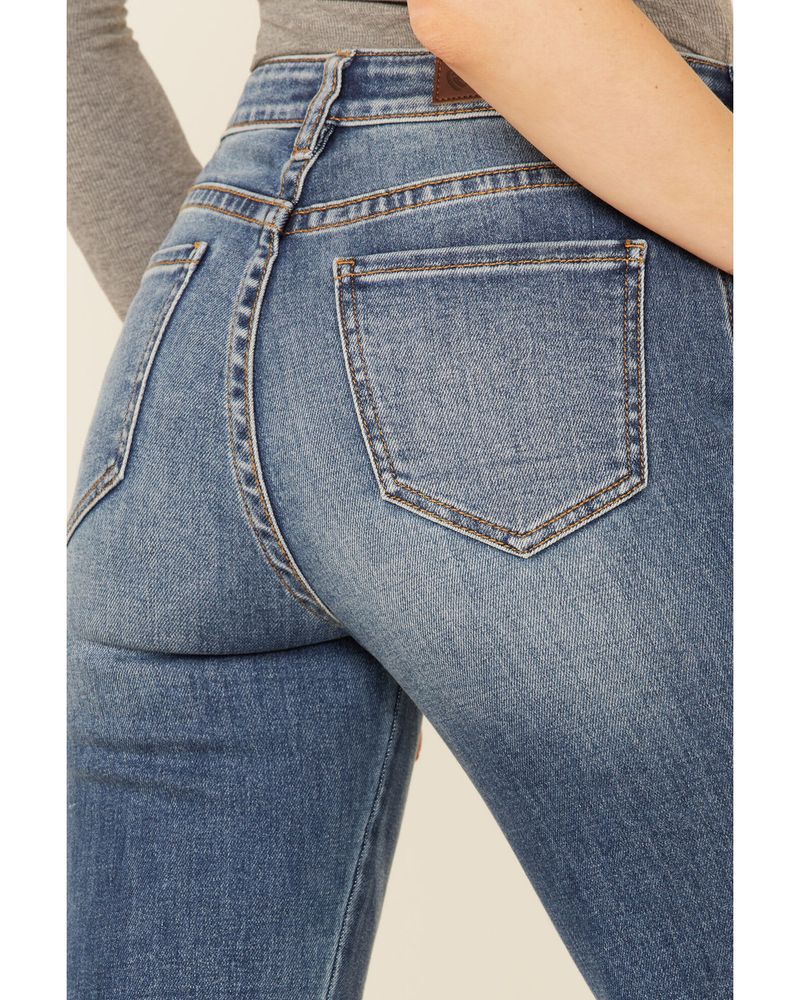 Rock & Roll Denim Women's Medium Wash Stretch High Rise Bootcut Jeans