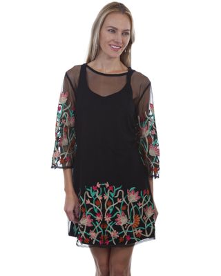 Honey Creek by Scully Women's Mesh Embroidered Dress