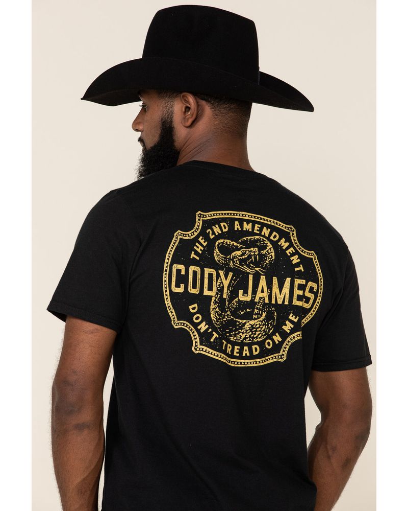 Cody James Men's Black Snake Buckle Graphic T-Shirt
