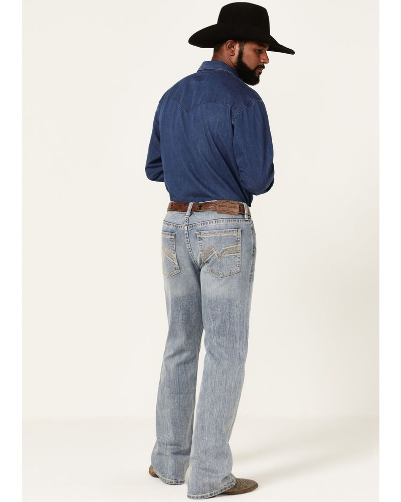 Cody James Men's Hacienda Medium Wash Stretch Slim Bootcut Jeans
