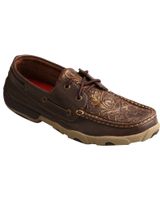 Twisted X Women's Embossed Floral Driving Mocs - Moc Toe