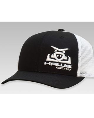 RopeSmart Men's Black & White Hawg Gear Embroidered Mesh-Back Trucker Cap