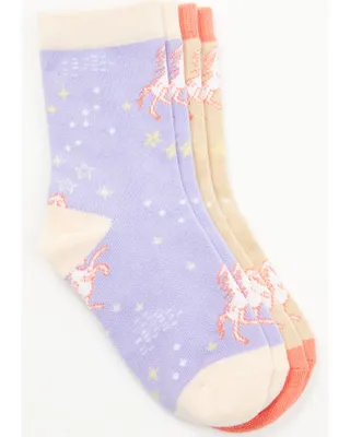 Shyanne Girls' Unicorn Crew Socks - 2-Pack