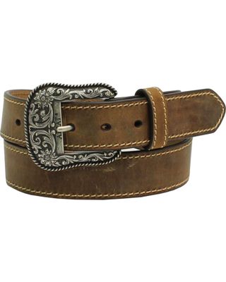 Ariat Women's Leather Belt with Engraved Buckle