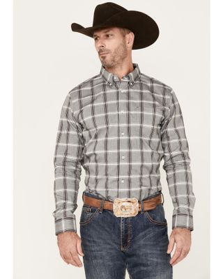 Cody James Men's Tall Pour Long Sleeve Plaid Print Button-Down Stretch Western Shirt