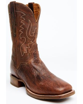 El Dorado Men's Rust Bison Western Boots - Broad Square Toe