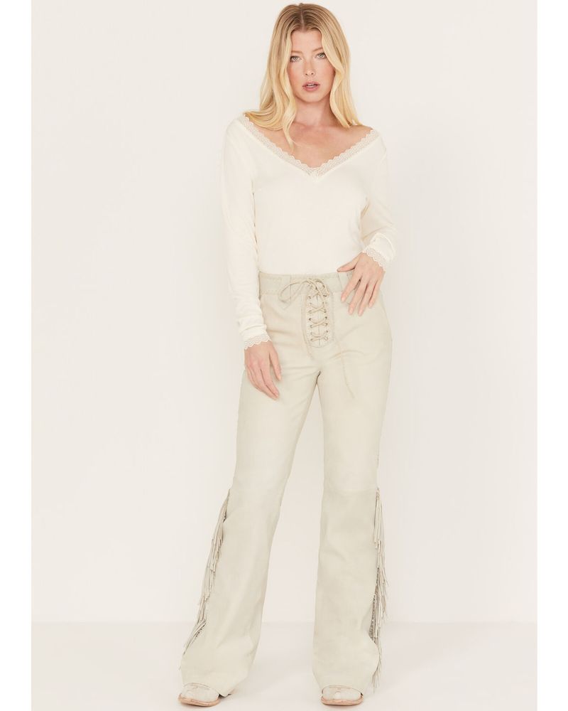 Front Seam High Rise Flare Jeans