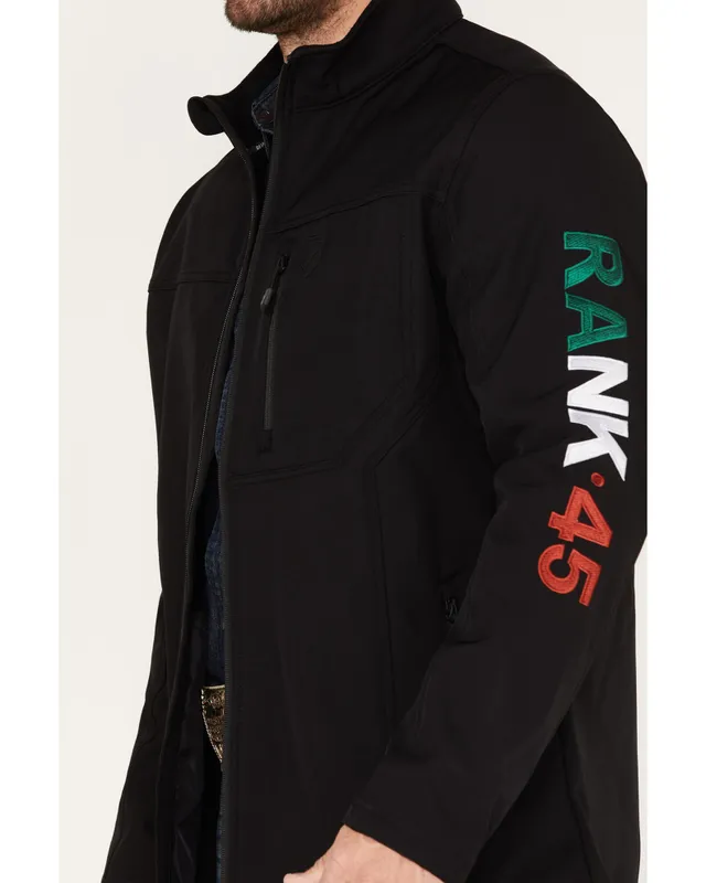 RANK 45® Men's Mexico Melange Embroidered Softshell Jacket