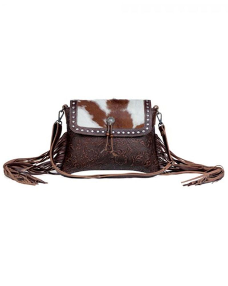 Myra - Raw Umber Hand-Tooled Bag