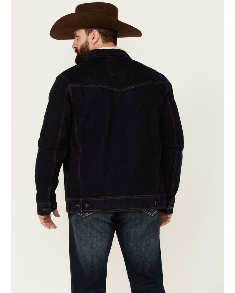 Blue Ranchwear Men's Button-Down Dark Denim Trucker Jacket