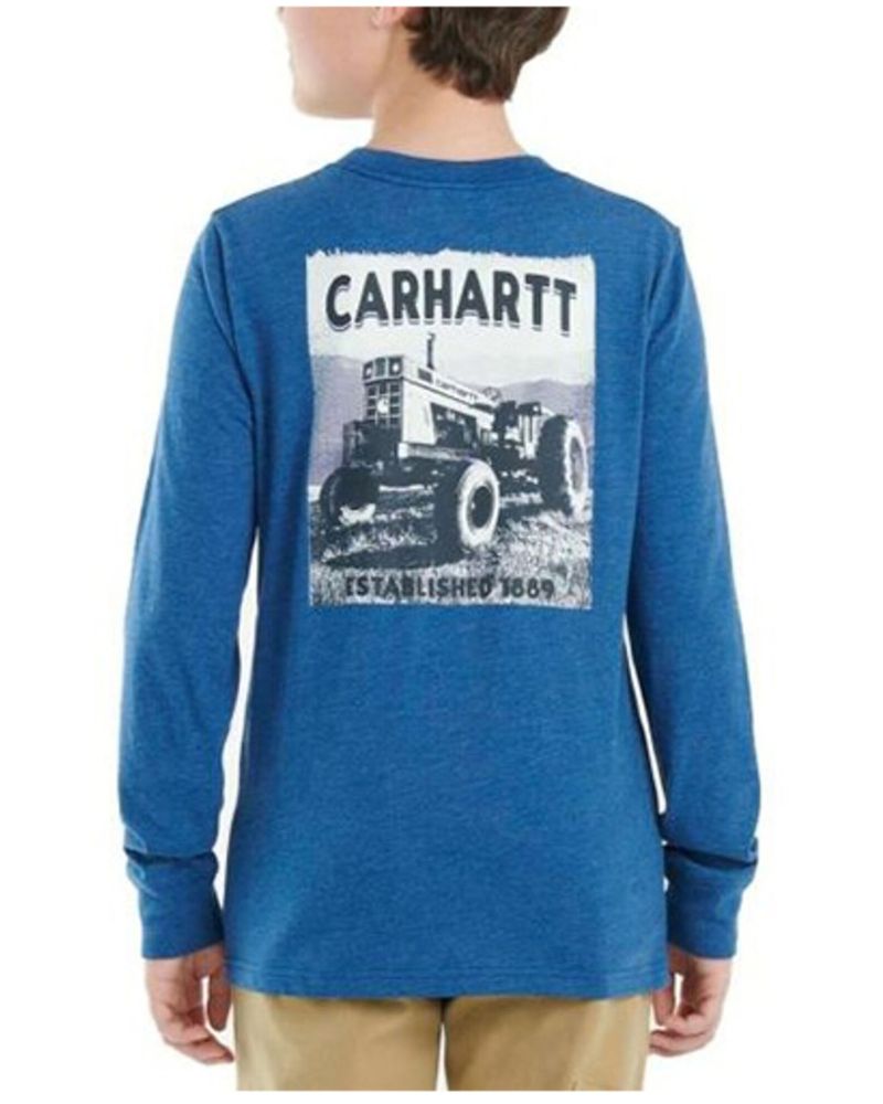 Carhartt Boys' Tractor Logo Graphic Long Sleeve Pocket T-Shirt