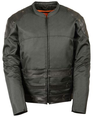 Milwaukee Leather Men's Leather and Textile Racer Jacket - 5XL