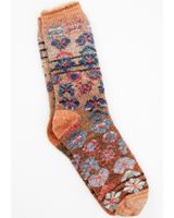Cleo + Wolf Women's Brown Folklore Socks