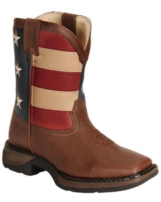 Durango Boys' American Flag Western Boots - Square Toe