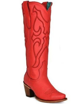 Corral Women's Tall Leather Western Boots - Snip Toe