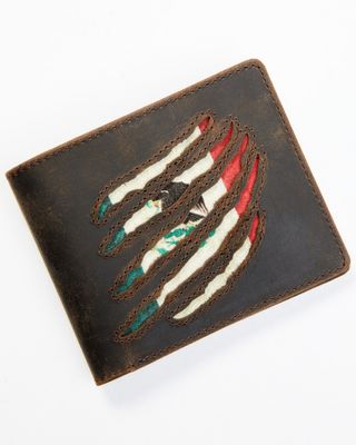 Cody James Men's Brown Mexico Slash Bifold Leather Wallet