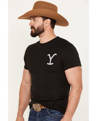 Changes Men's Yellowstone Dutton Ranch Label Short Sleeve Graphic T-Shirt