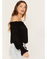 Wild Moss Women's Off The Shoulder Lace Top