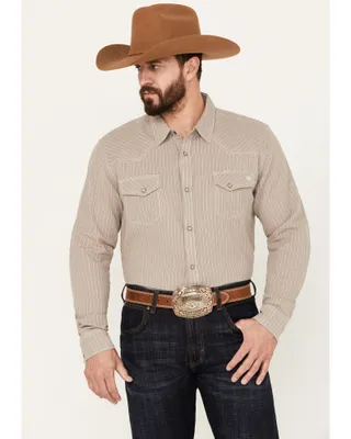 Blue Ranchwear Men's Laramie Striped Long Sleeve Western Snap Shirt