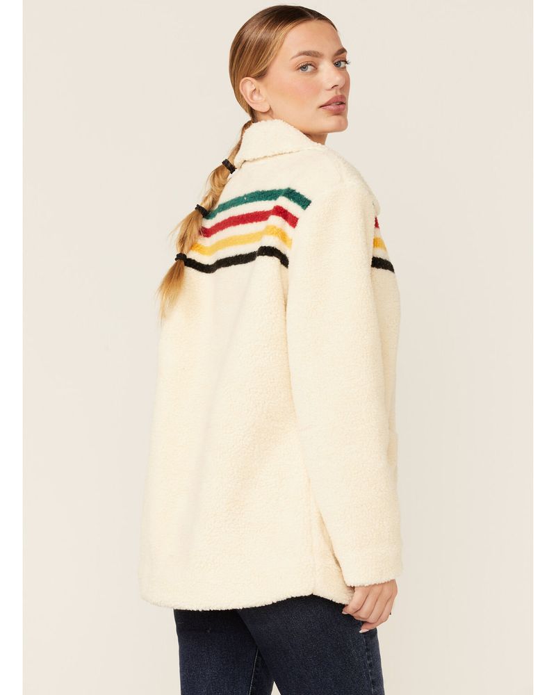 Pendleton Women's Ivory Glacier Sunset Zip-Front Fleece Jacket