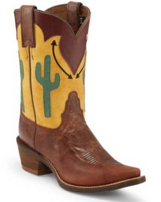 Nocona Women's Phoenix Brown Western Boots - Snip Toe