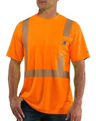 Carhartt Men's Orange Force High-Visibility Class 2 T-Shirt - Big