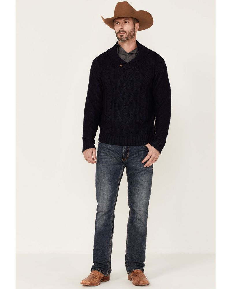 Cotton & Rye Outfitters Men's Navy Rib Knit Pullover Sweater