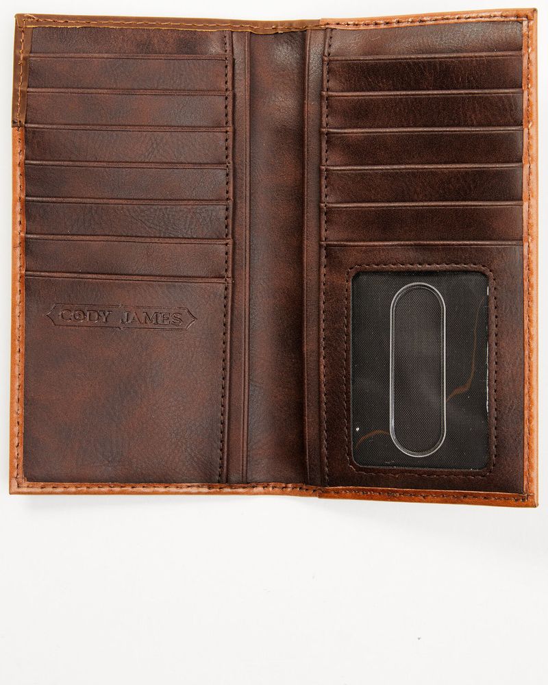 Cody James Men's Longhorn Concho Tooled Leather Rodeo Wallet