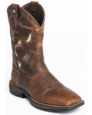 Brothers & Sons Men's Star Exports With Flag Western Performance Boots - Broad Square Toe