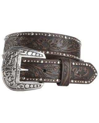 Ariat Women's Tooled & Studded Leather Belt