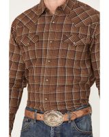 Cody James Men's Rusty Nail Plaid Print Long Sleeve Snap Western Flannel Shirt