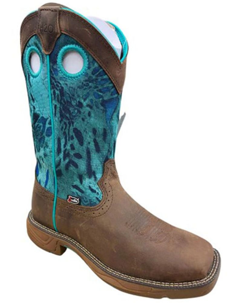 justin women's waterproof work boots