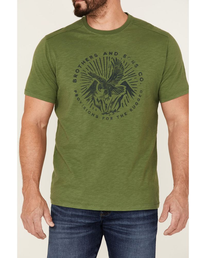 Brothers & Sons Men's Eagle Slub Circle Graphic T-Shirt