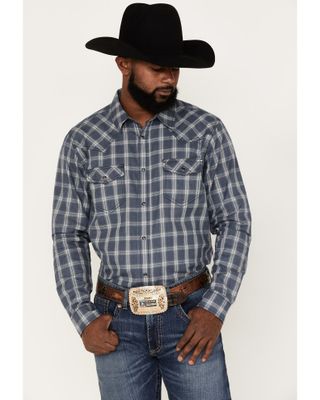 Cody James Men's Lingo Plaid Print Long Sleeve Snap Western Shirt