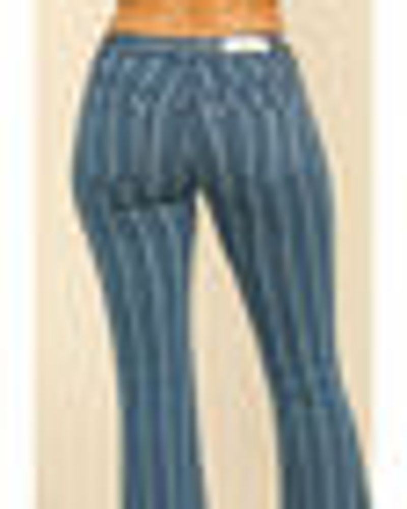 Rock & Roll Denim Women's Stripe Flare Jeans