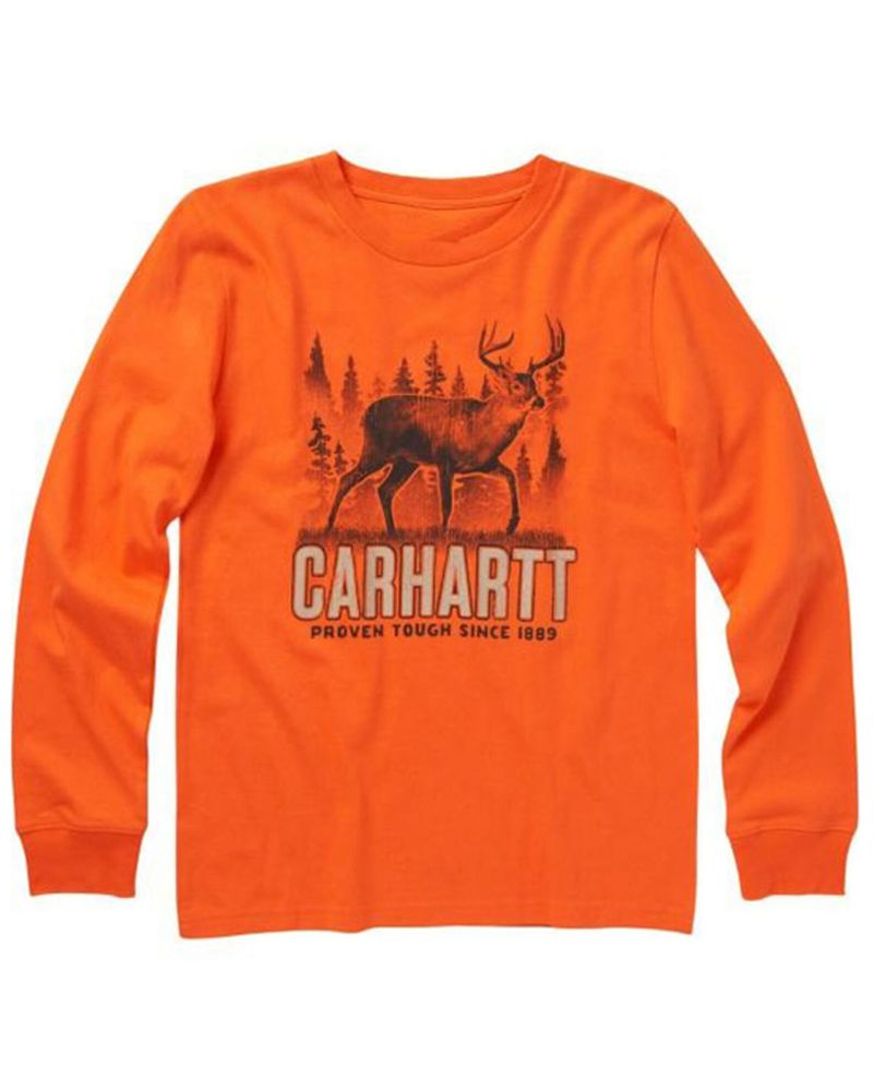 Carhartt Boys' Deer Logo Graphic Long Sleeve T-Shirt