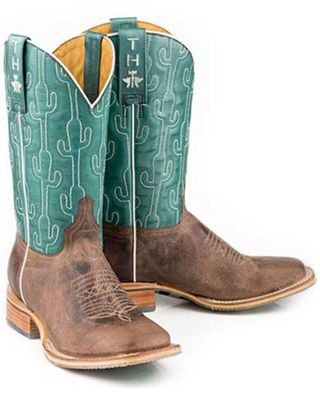 Tin Haul Women's Puff Cactus Western Boots - Broad Square Toe
