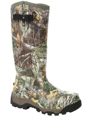 Rocky Men's Camo Rubber Snake Boots - Round Toe