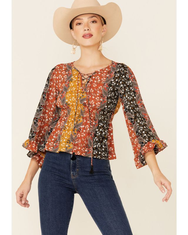 Embroidered Boho Swing Blouse