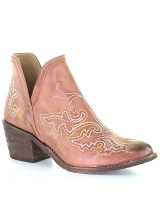 Circle G Women's Embroidery Fashion Booties - Round Toe