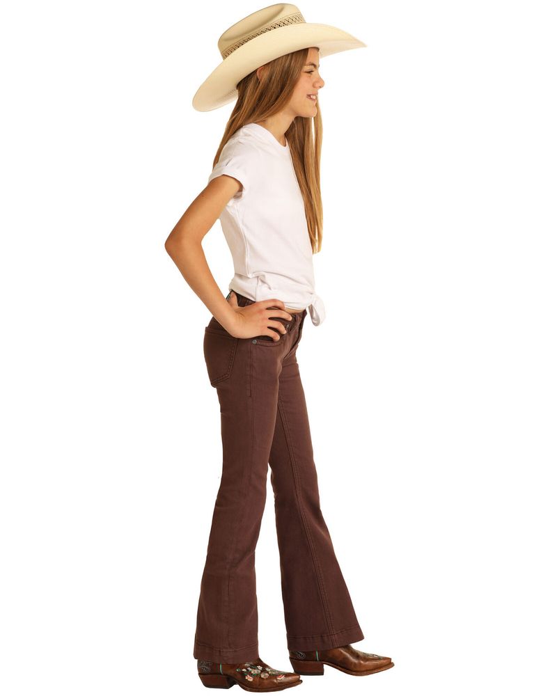 Rock & Roll Denim Girls' Dusty Palm Extra Stretch Trouser Jeans
